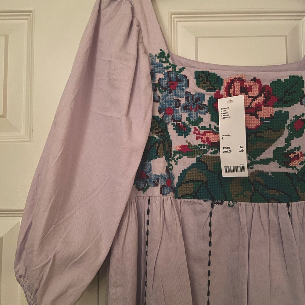 Kimchi Blue RARE Embroidered Babydoll Dress NWT
